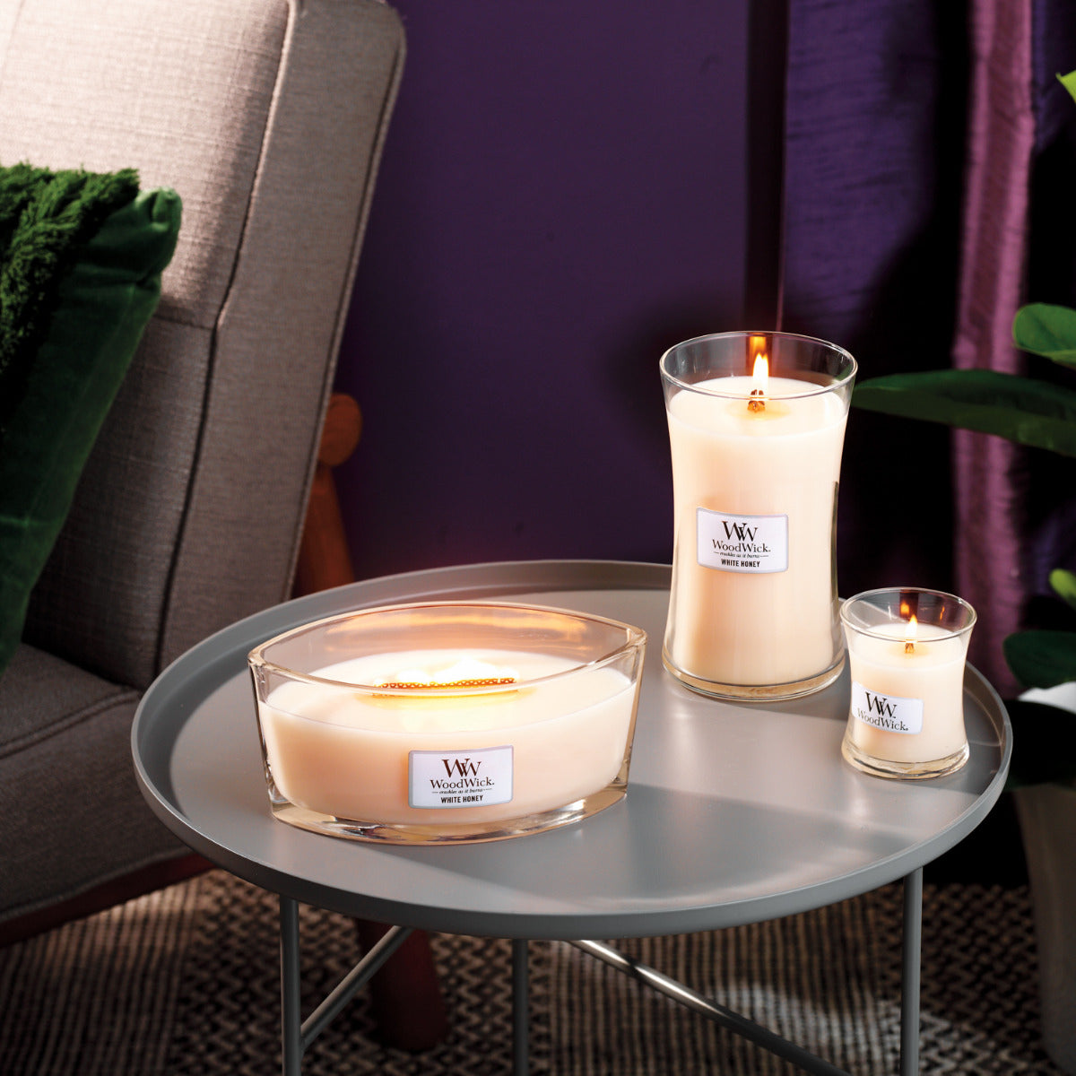 WoodWick Large Candle - White Honey