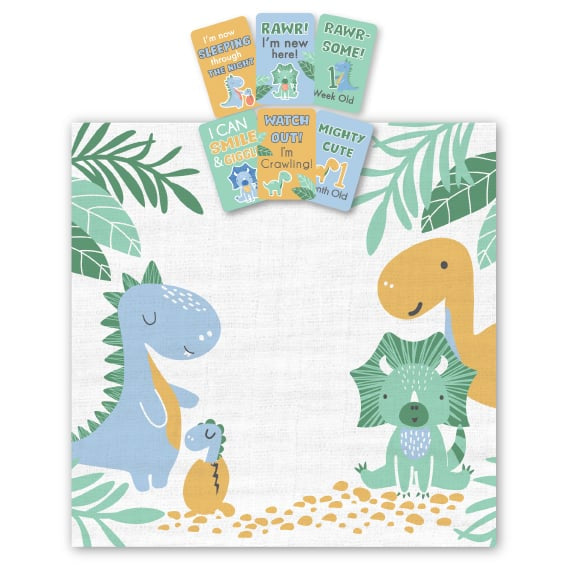 Milestone Muslin Set - Dinosaurs
