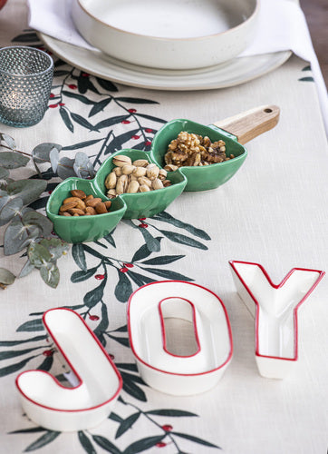 Jingle Christmas Serve Stick - Holly Green