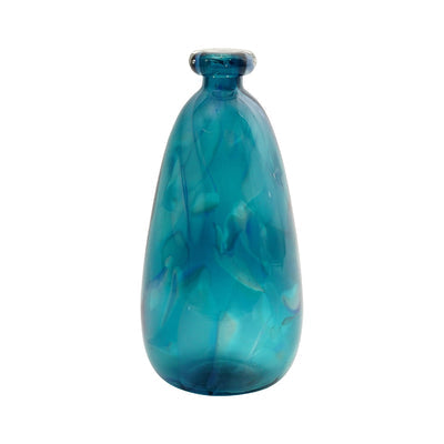 Upwey Blue Glass Teardrop Vase (Large)