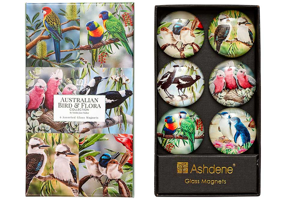 Aus Bird & Flora - Glass Magnet Assorted 6PK