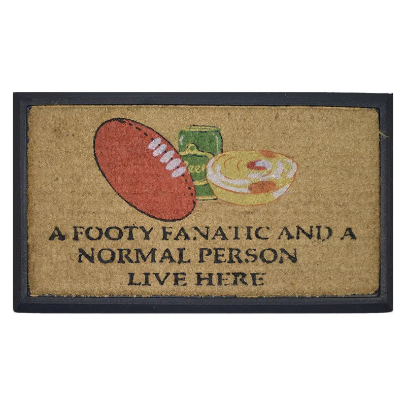Footy Fanatic Doormat