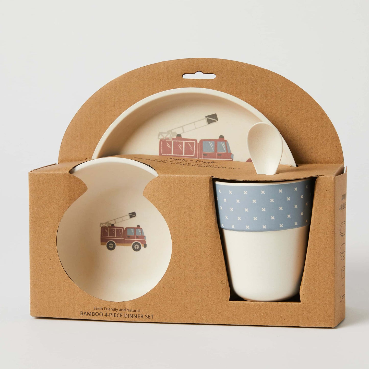 Kids Bamboo Dinner Set - Transport