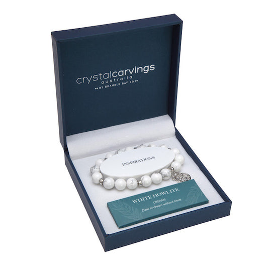 Tree of Life Bracelet - White Howlite Matte