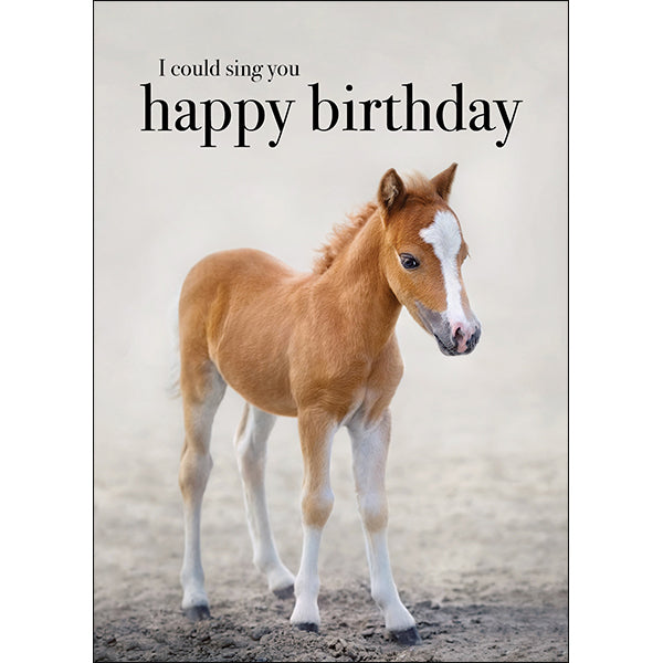 Animal Affirmations Card - I Could Sing You Happy Birthday (Horse)