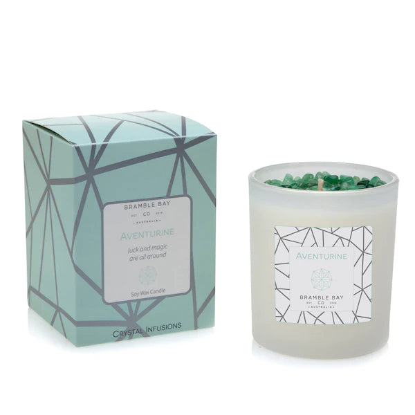 Crystal Infusions Candle - Aventurine (Lemon Myrtle)