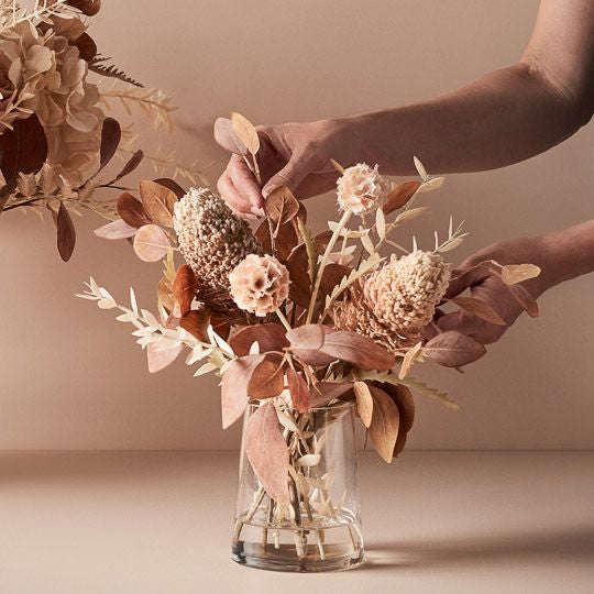 Rust Banksia Acorn Mix In Vase