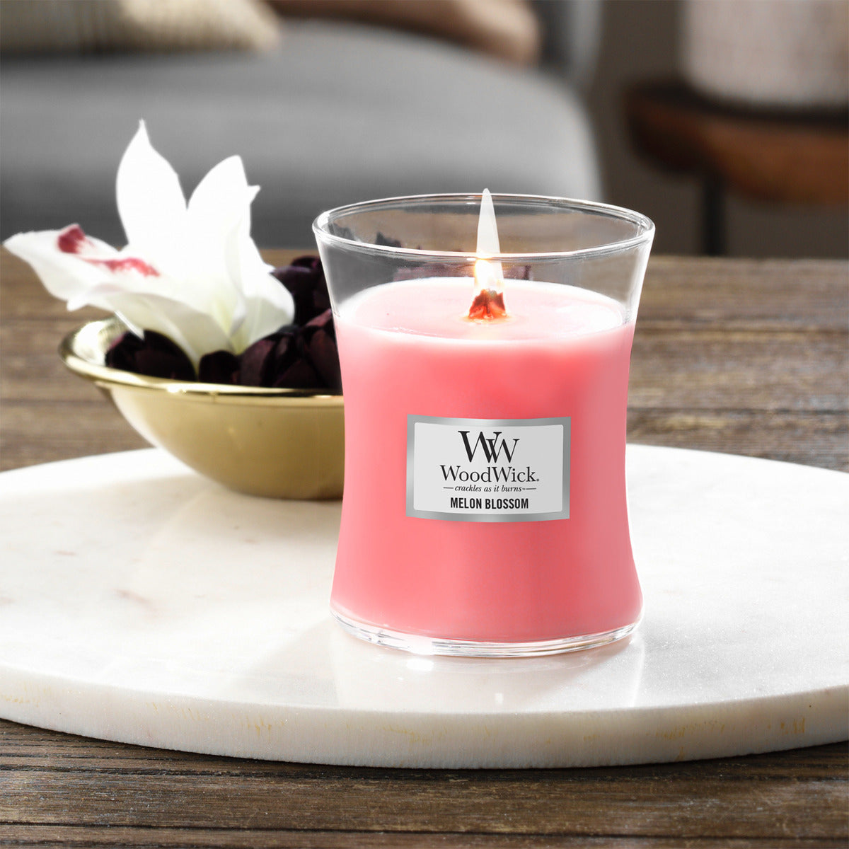 WoodWick Medium Candle - Melon Blossom