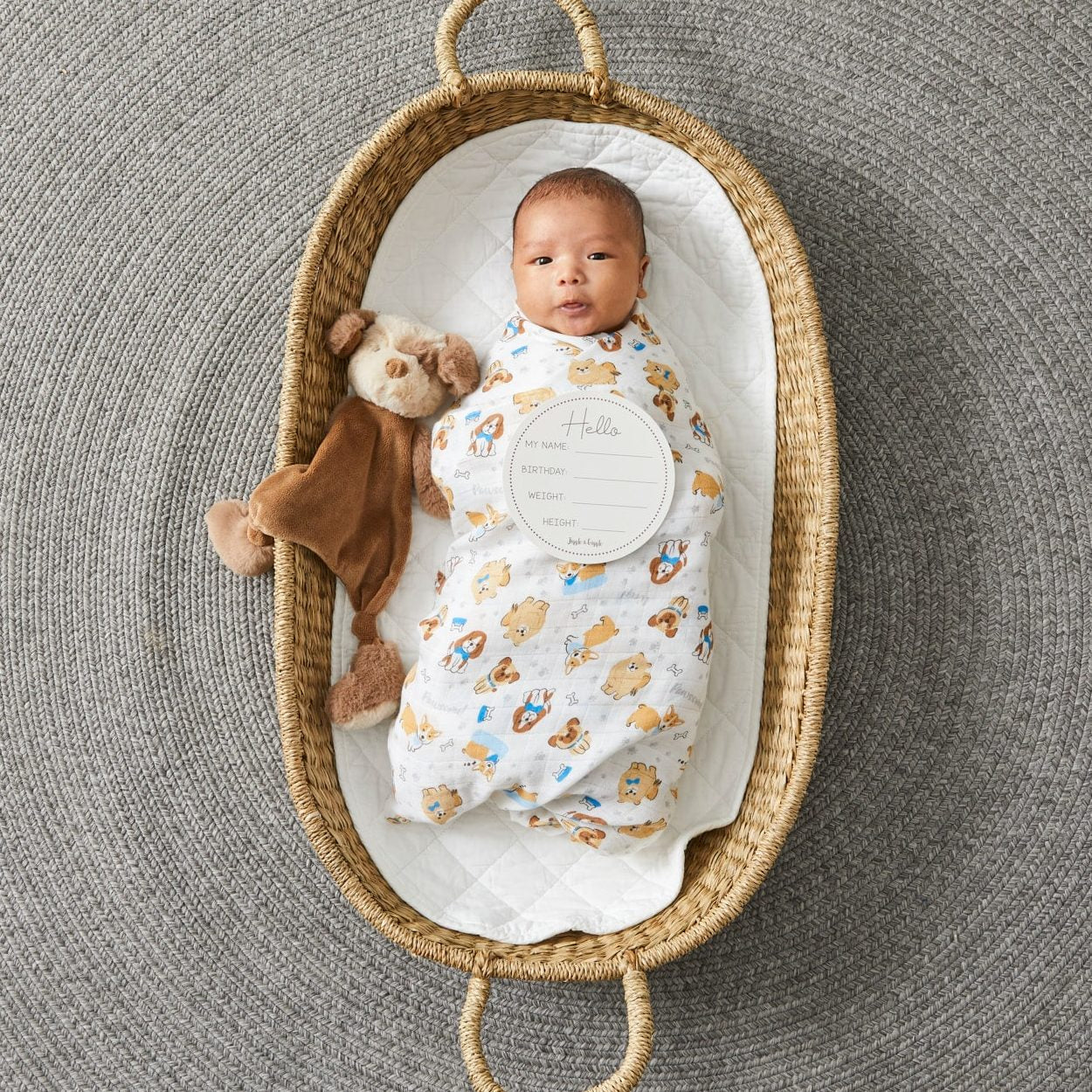 Muslin Wrap & Arrival Card - Pawsome