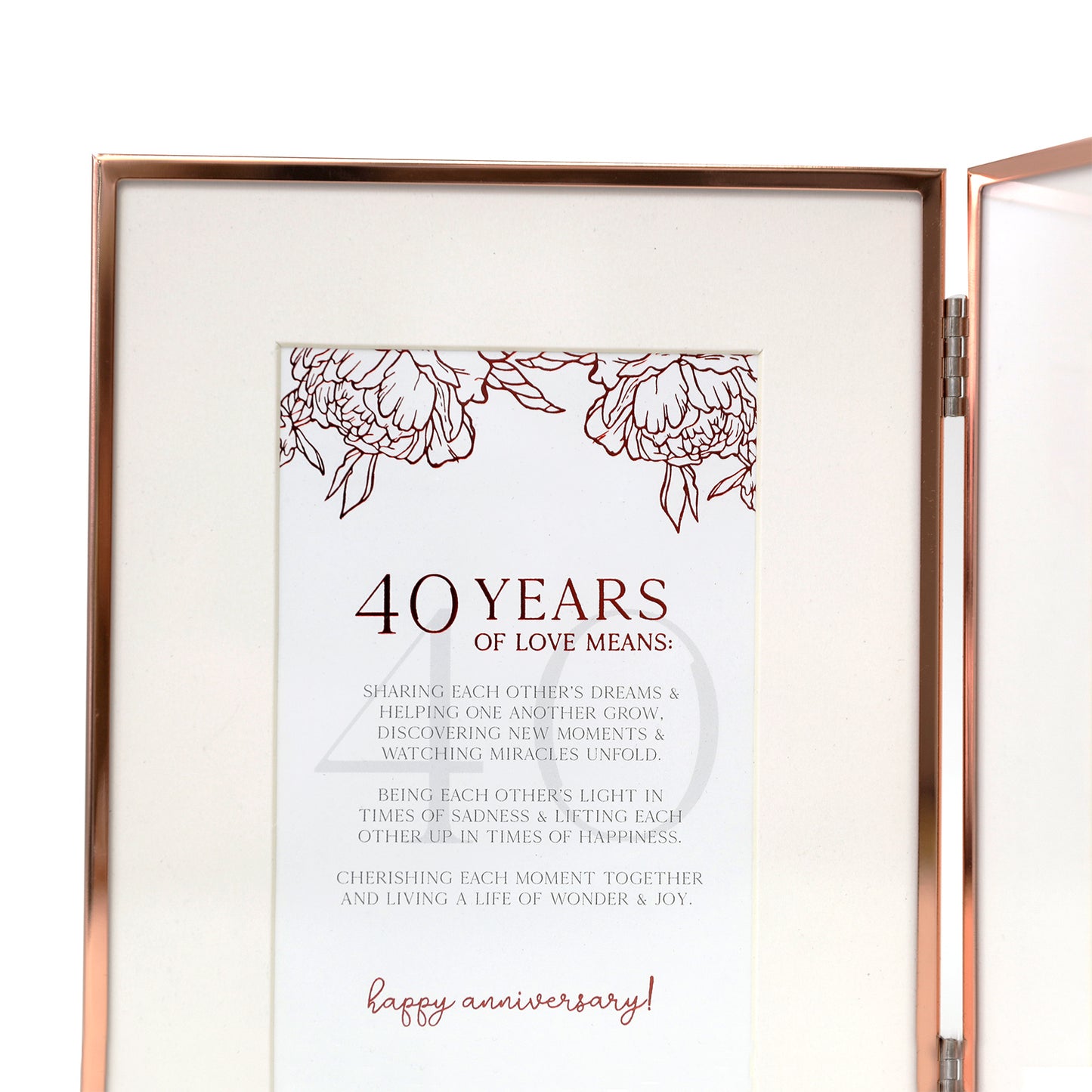 40th Anniversary Double Photo Frame