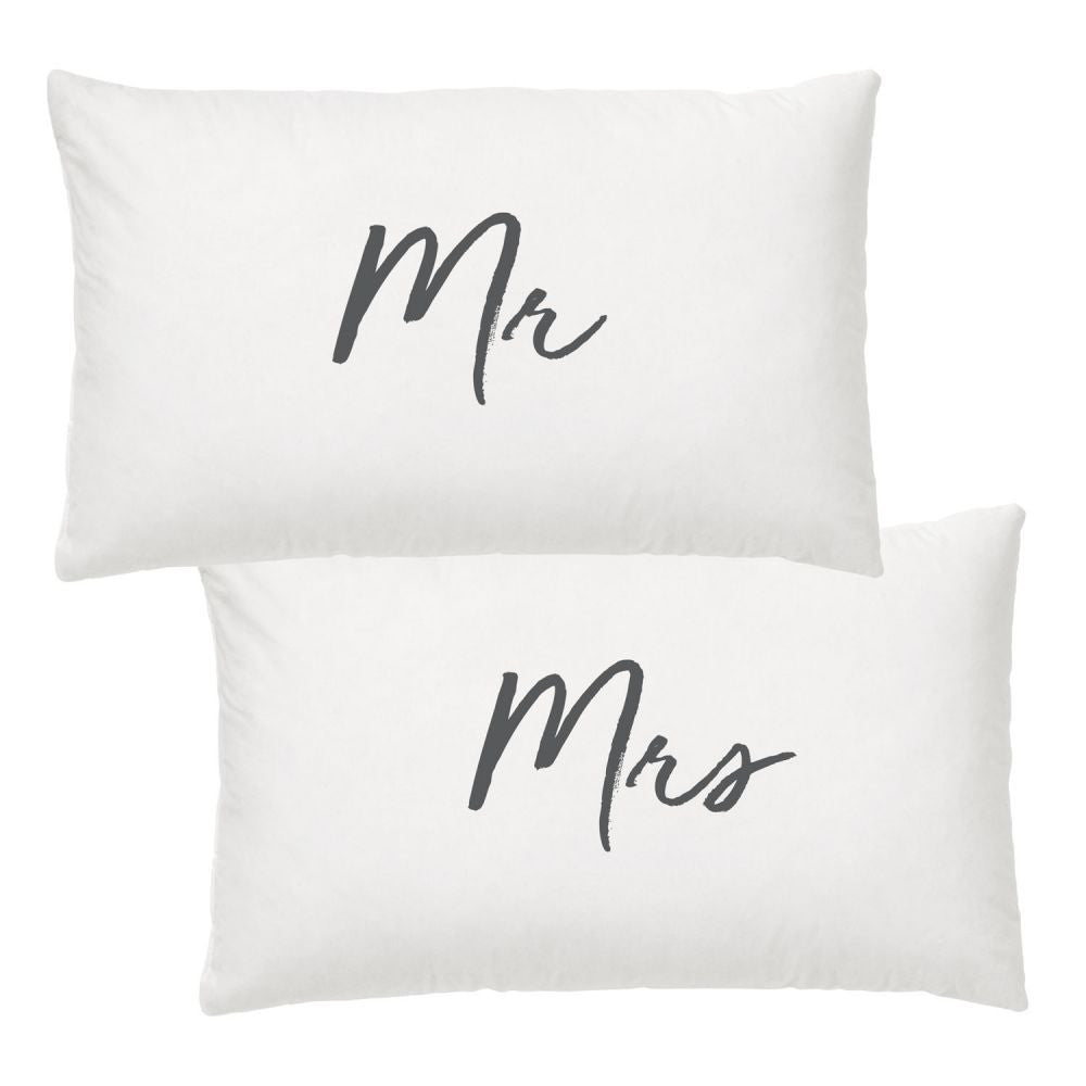 Wedding Pillow Case Set - Mr & Mrs