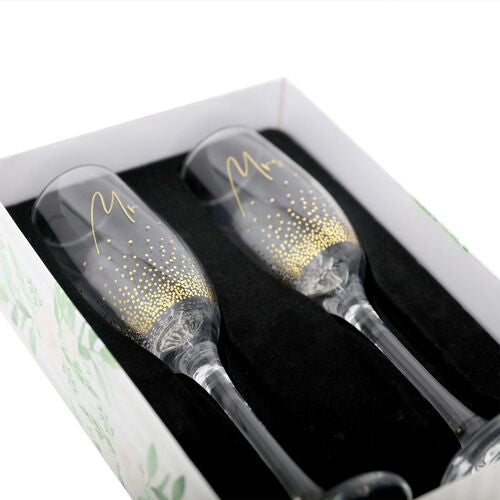Mr & Mrs Champagne Flute Set