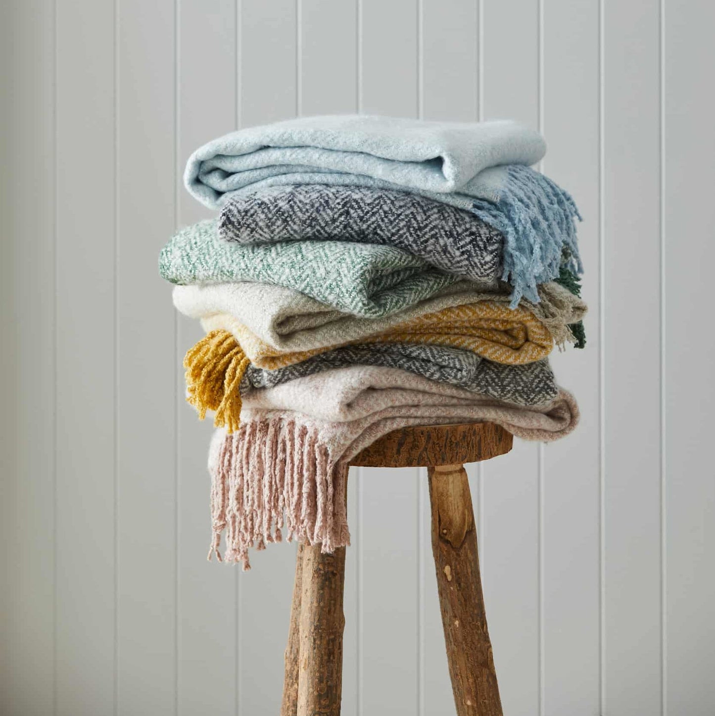 Herringbone Throw - Navy