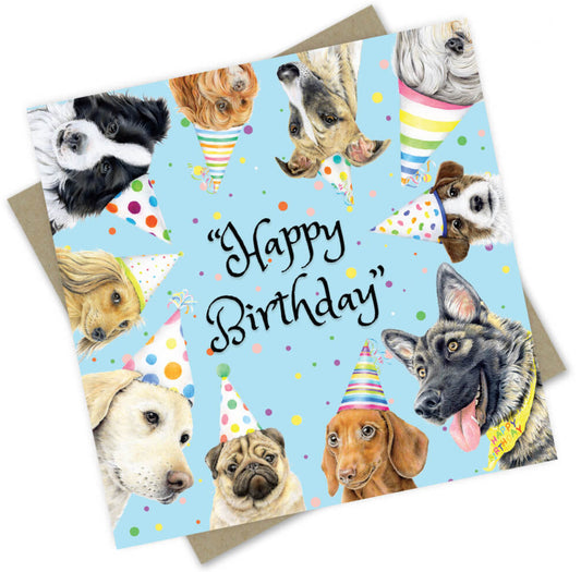 Card - Birthday Dogs & Cats: “Happy Birthday” Dogs