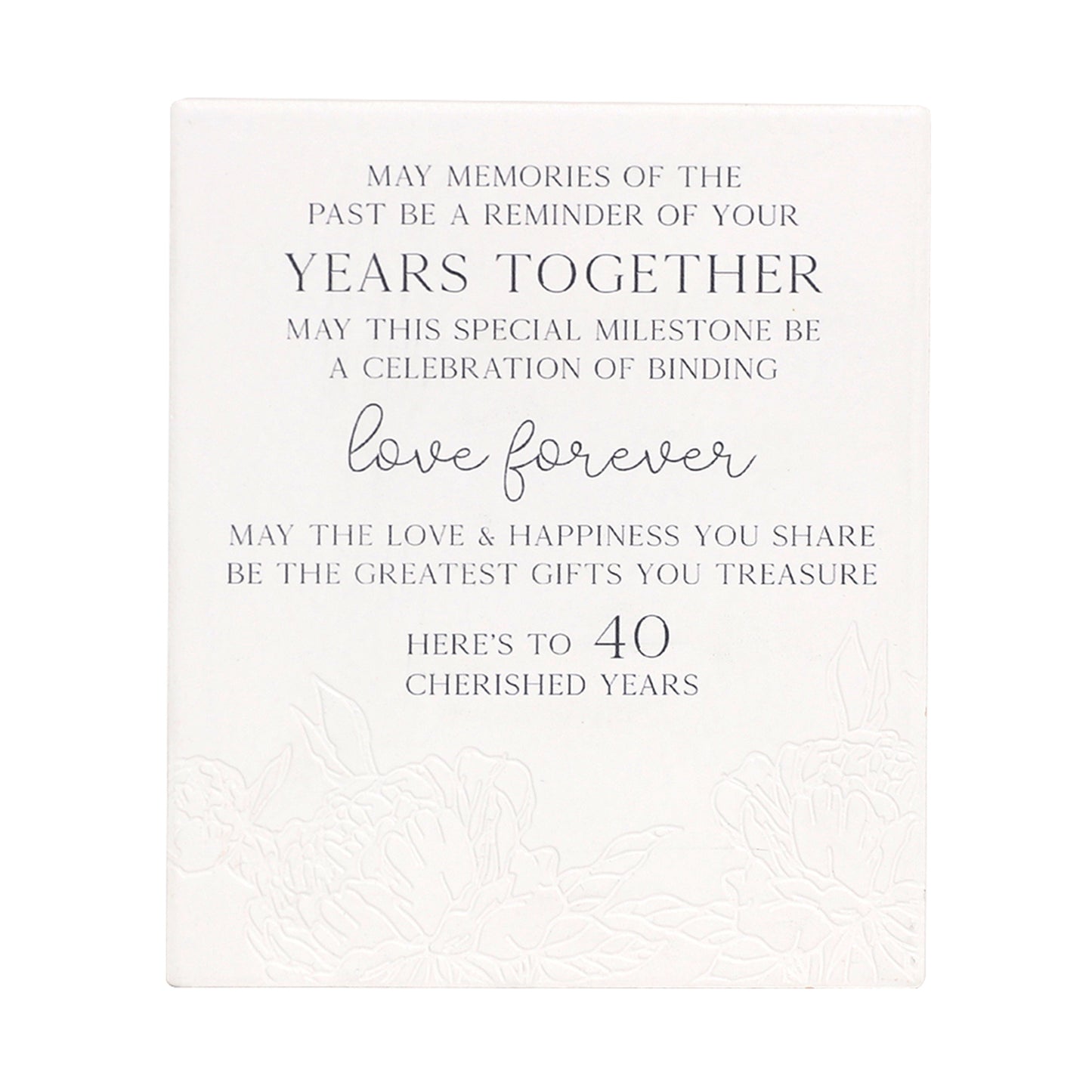 40th Anniversary Verse