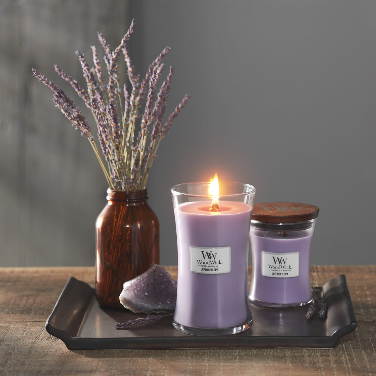 WoodWick Large Candle - Lavender Spa