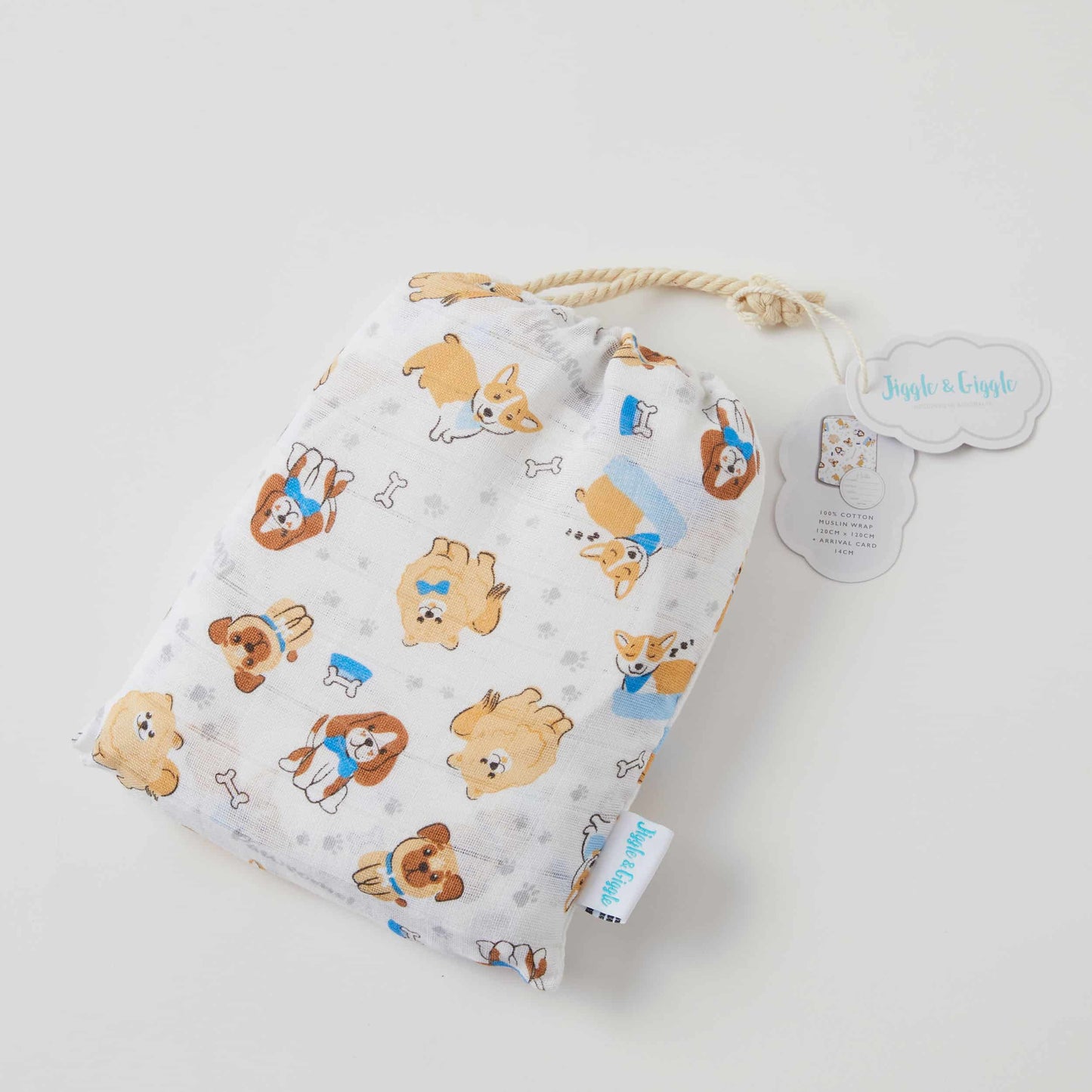 Muslin Wrap & Arrival Card - Pawsome