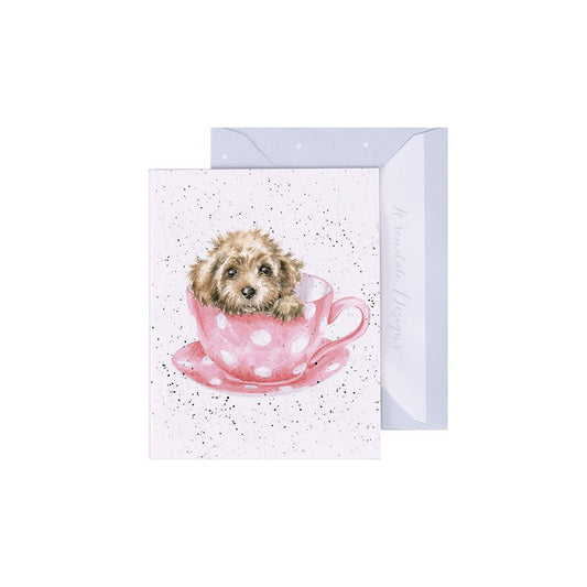 Wrendale Designs Mini Gift Card - Teacup Pup (Puppy)