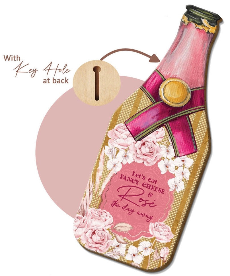 Bamboo Bottle Shaped Serving Board - Rose The Day Away