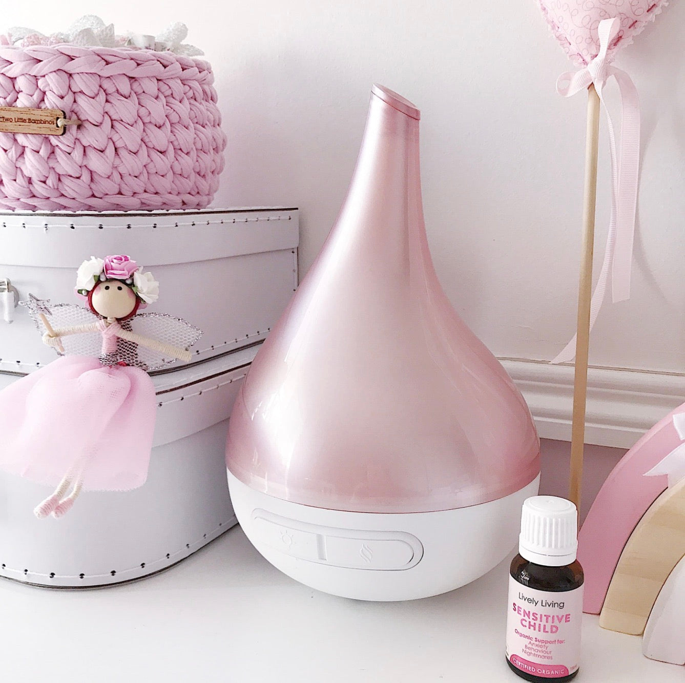 Aroma-Bloom Aromatherapy Diffuser - Pearl Pink