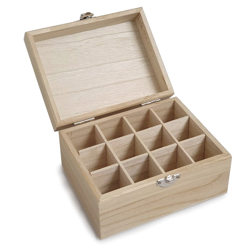 Wooden Oil Storage Box - 12 Compartment (Small)