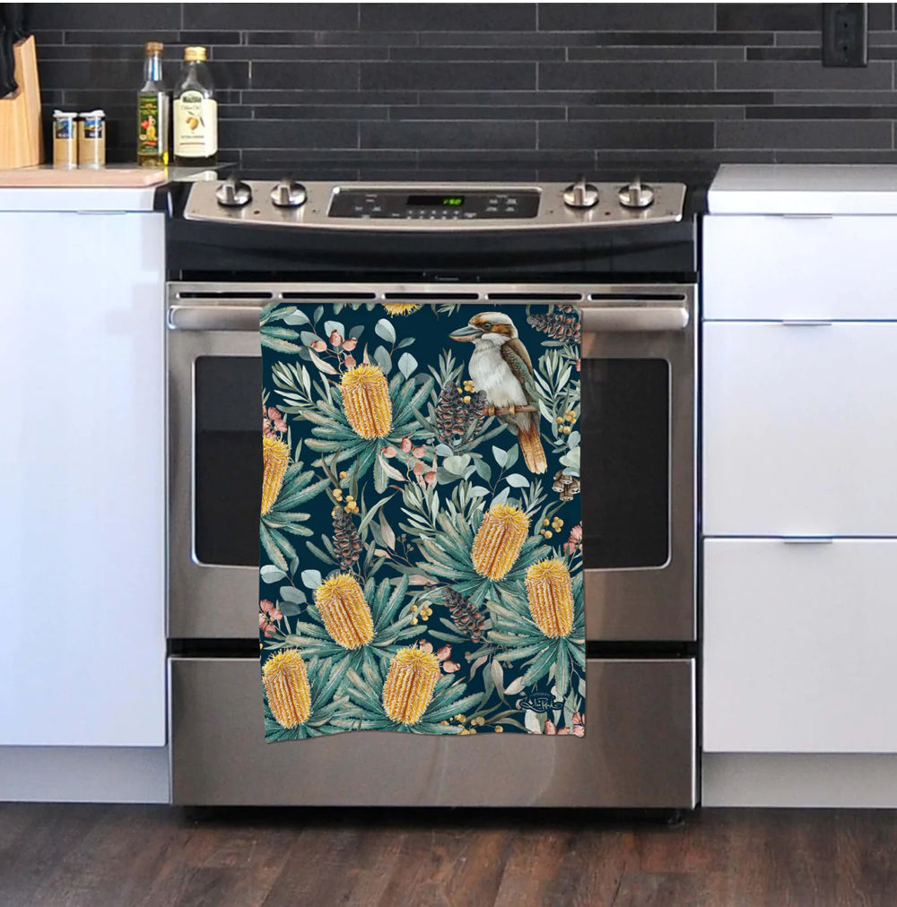 Cotton Tea Towel - Banksia Bush Guardian