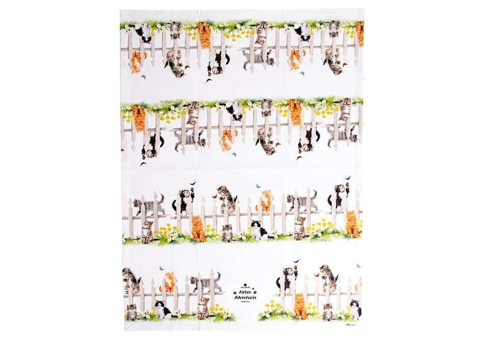 Kitten Adventures - Chasing Butterflies Kitchen Towel