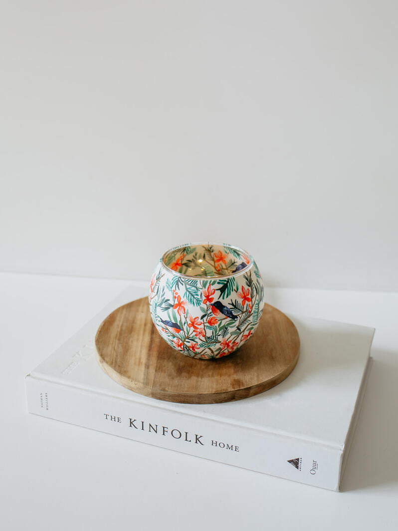 Mistletoe Bird Tealight Candle Holder