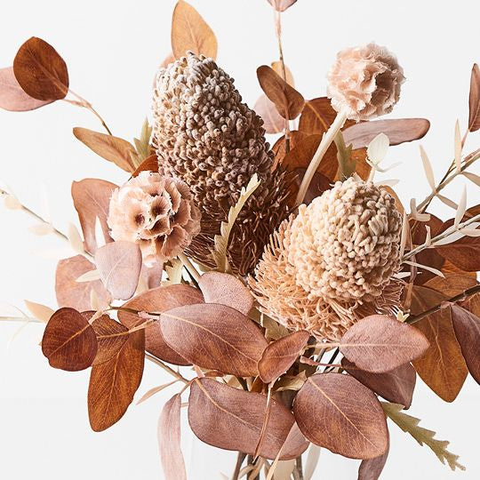 Rust Banksia Acorn Mix In Vase