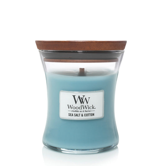 WoodWick Medium Candle - Sea Salt & Cotton