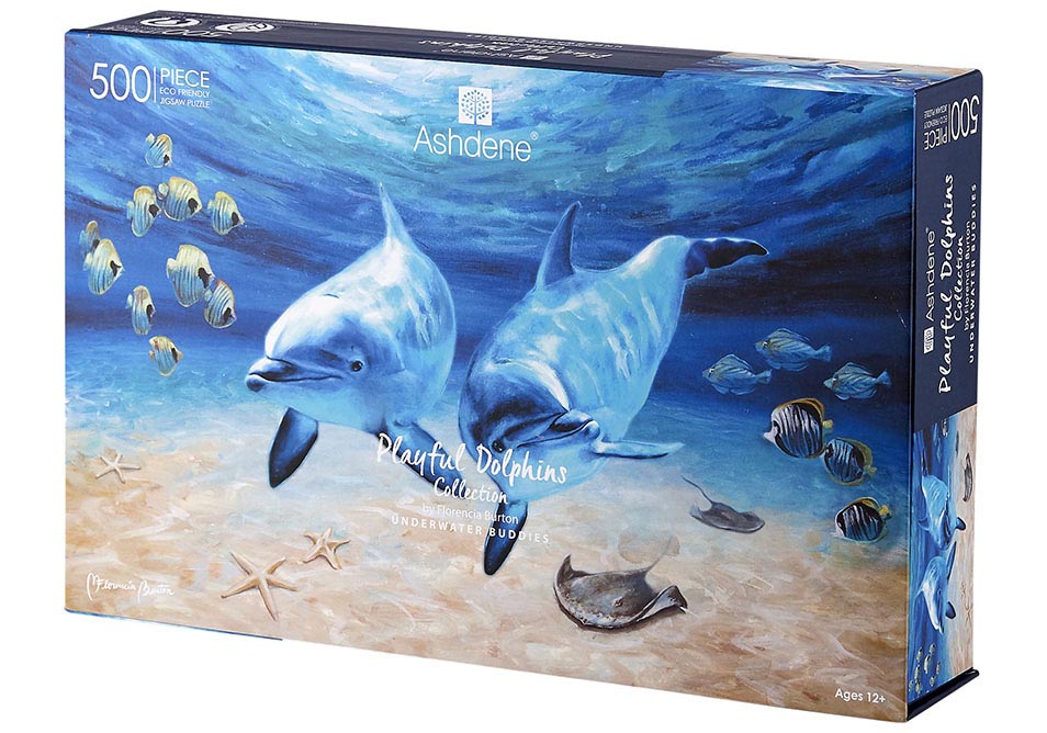 Playful Dolphins - Underwater Buddies 500 Piece Jigsaw Puzzle