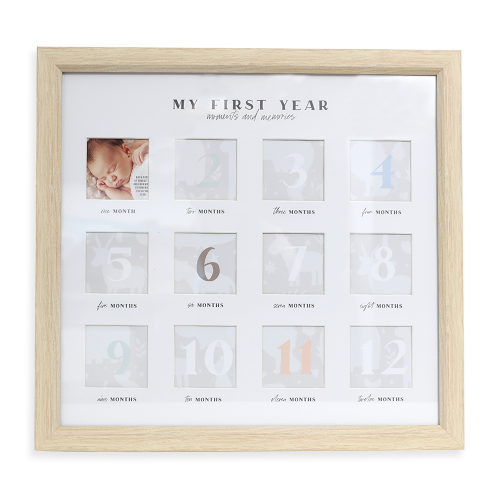 Baby Wooden First Year Frame