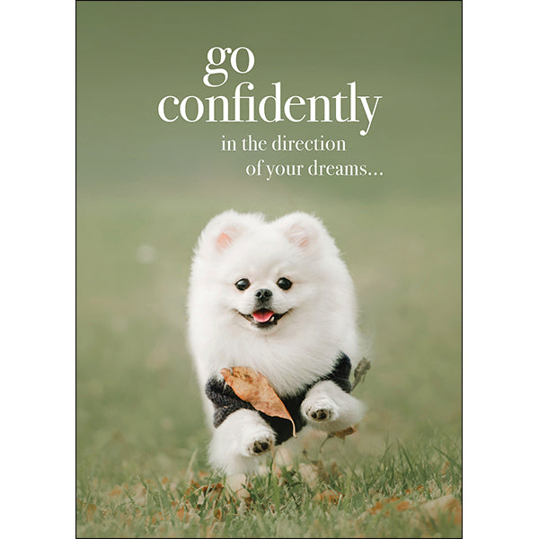 Animal Affirmations Card - Go Confidently (Dog)