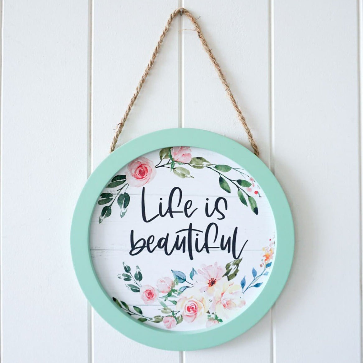 Life is Beautiful Hanging Wall Quote