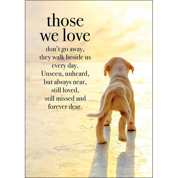 Animal Affirmations Card - Those We Love (Puppy)