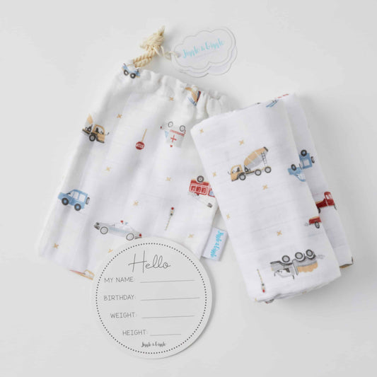 Muslin Wrap & Arrival Card - Transport