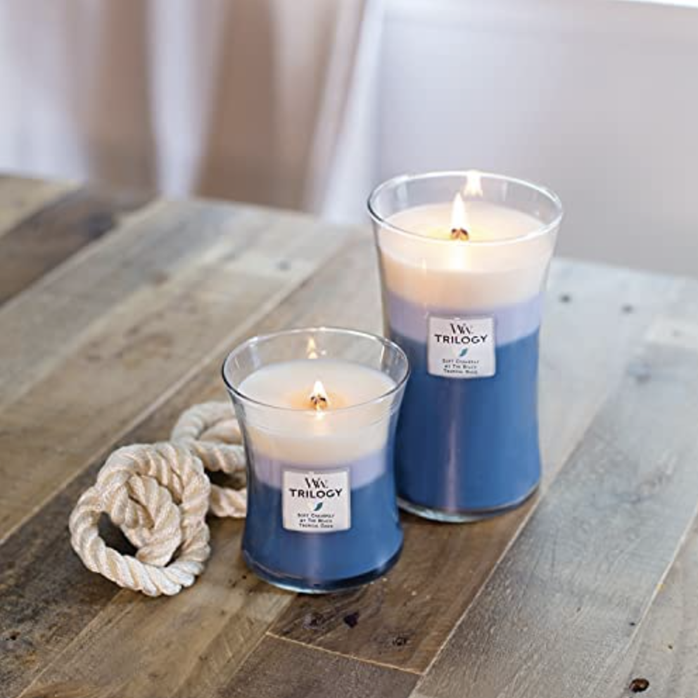 WoodWick Medium Trilogy Candle - Beachfront Cottage