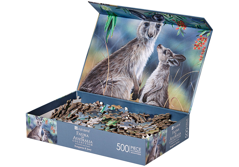 Fauna of Aus - Kangaroo & Joey 500 Piece Puzzle