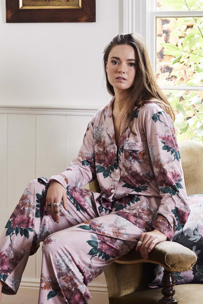 Pink Floral Long Pyjamas