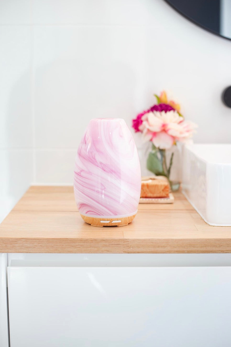Aroma-Swirl Aromatherapy Diffuser - Soft Pink