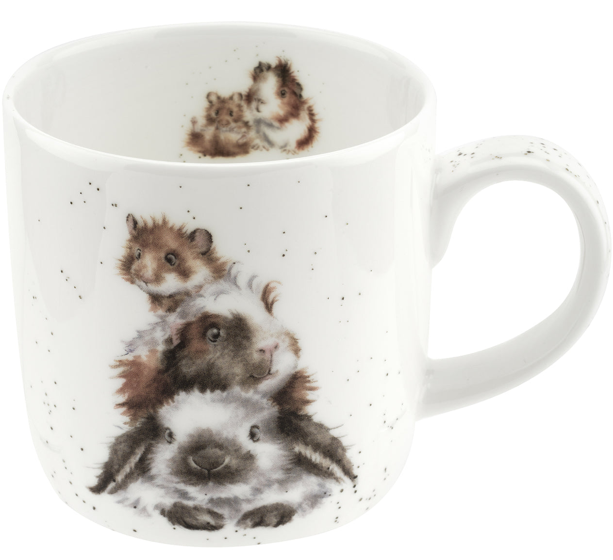 Wrendale Designs - ‘Piggy In The Middle’ Mug (Hamster, Guinea Pig & Rabbit)