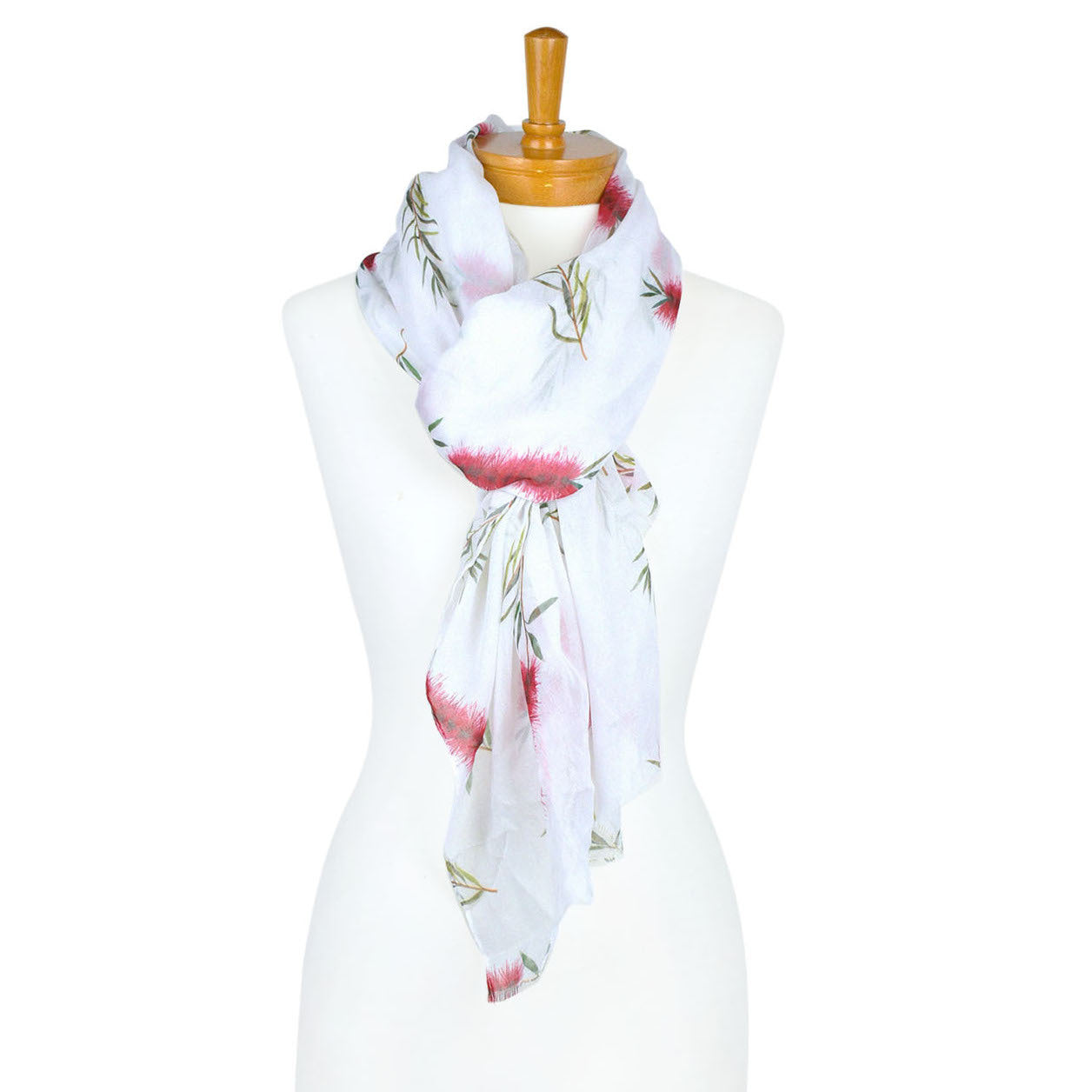 Red Bottlebrush Flower Scarf