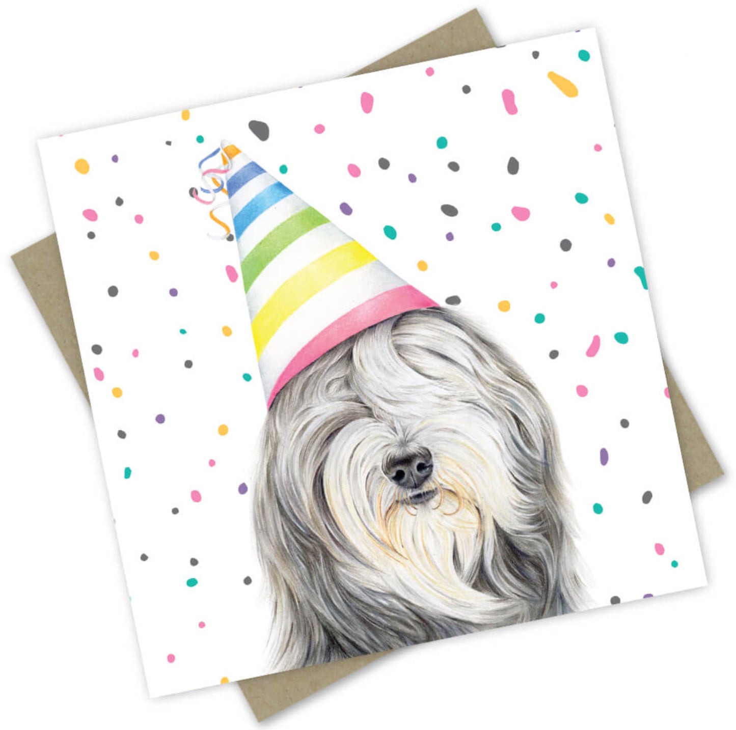 Card - Birthday Dogs & Cats: “Evie” the Bearded Collie