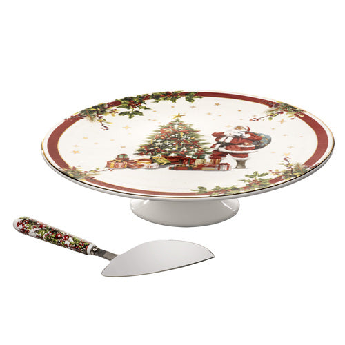 Spirit of Christmas - Footed Cake Stand & Server Set