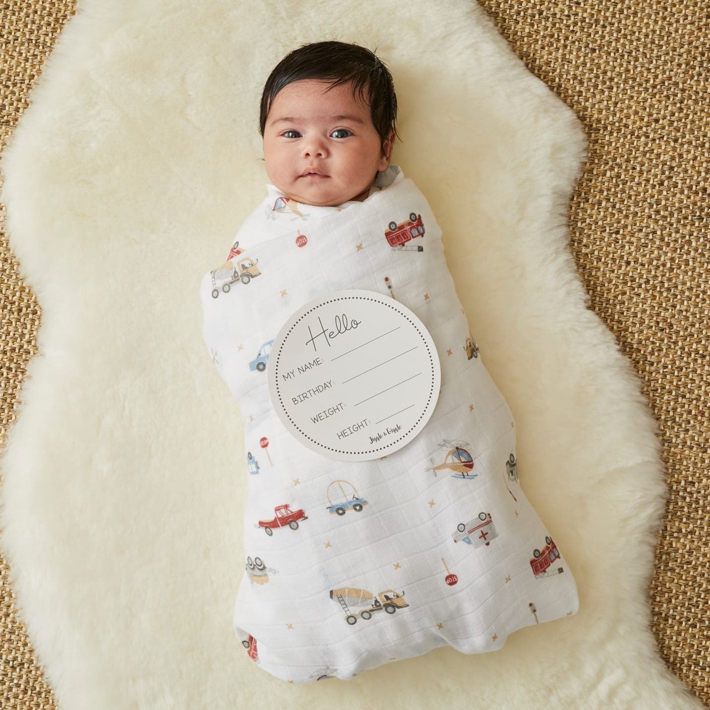 Muslin Wrap & Arrival Card - Transport