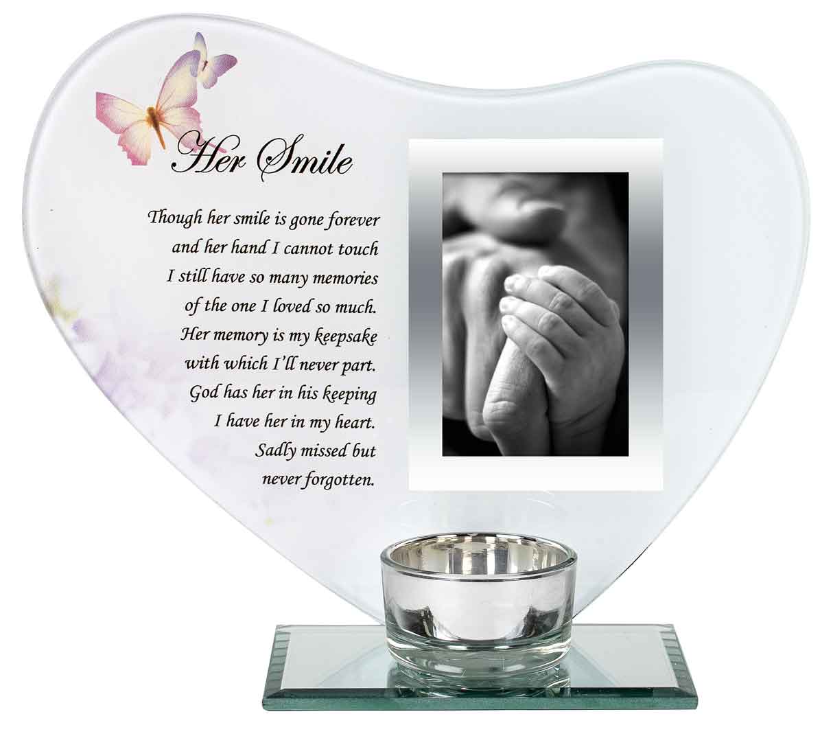 Her Smile Remembrance Photo Frame with Candle