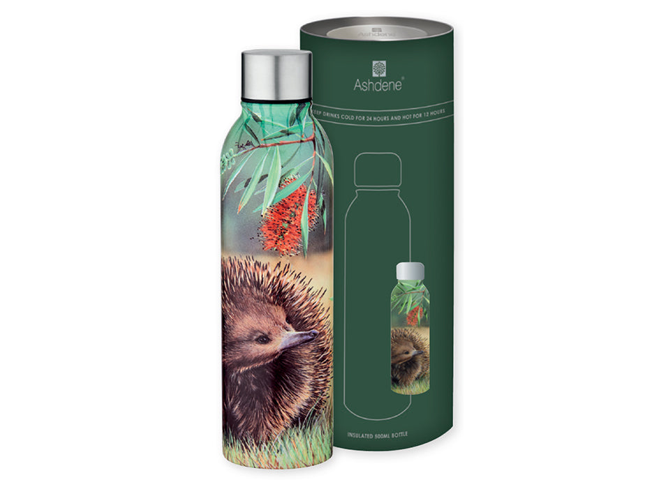 Fauna of Aus - Echidna & Finch Drink Bottle