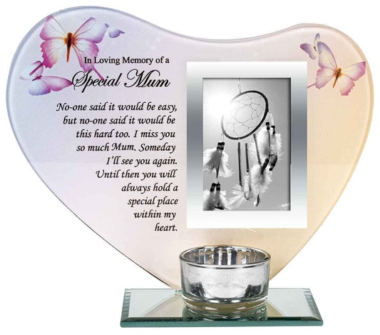 Special Mum Remembrance Photo Frame with Candle
