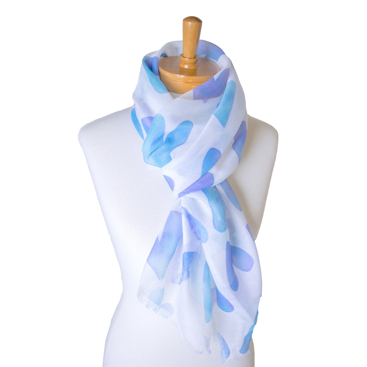 Blue Hearts Scarf