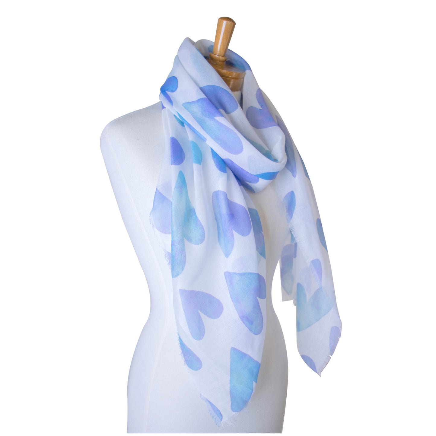 Blue Hearts Scarf
